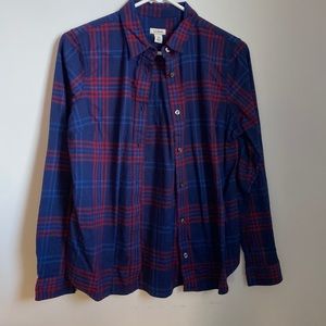 LL Bean plaid button-down in size regular XS